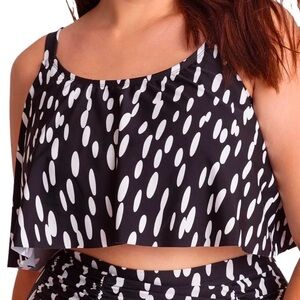 New Shapermint Ruffle Bikini Top Large and XL